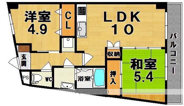 ピアッツァレント王寺北(2LDK/1階)の間取り写真