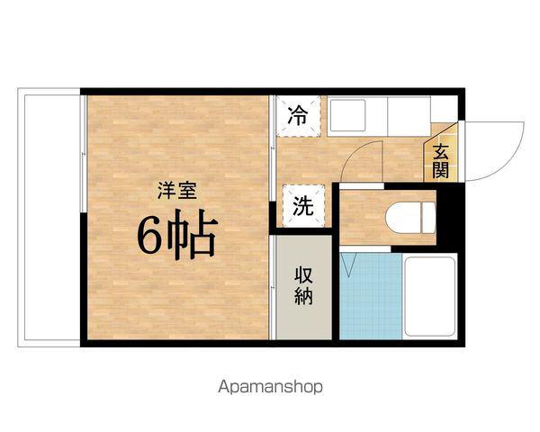 フォーブル三上(1K/2階)の間取り写真