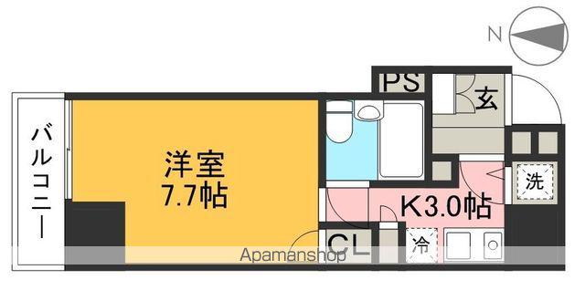 アルファガーデン本町(1K/3階)の間取り写真