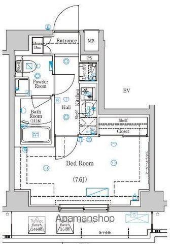 ラフィスタときわ台(1K/6階)の間取り写真