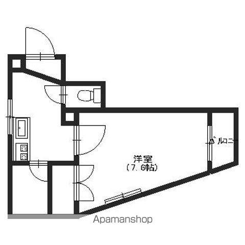 ガーデンハイム扇町(1K/1階)の間取り写真