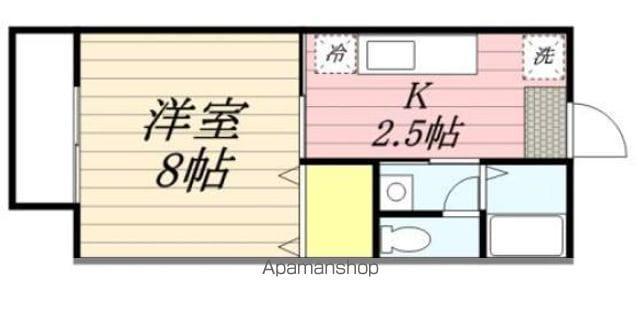 サンビレッジ赤坂(1K/1階)の間取り写真