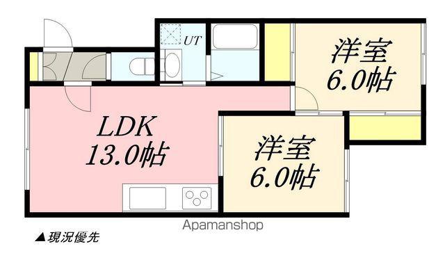メゾン朝里267(2LDK/2階)の間取り写真