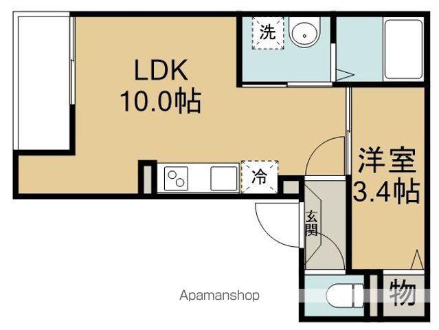 JACK MATOBA Ⅰ(1LDK/3階)の間取り写真