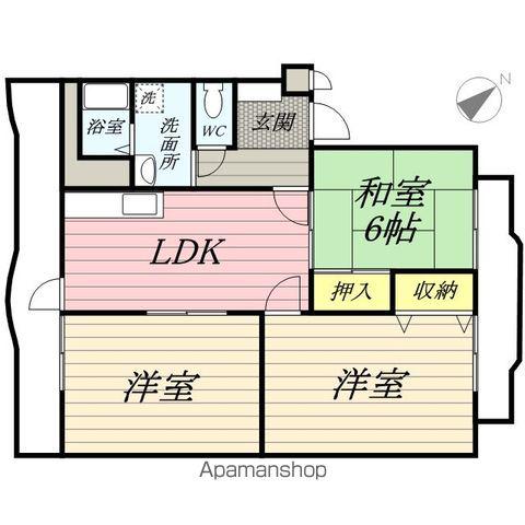キャッスルMISE(3LDK/2階)の間取り写真
