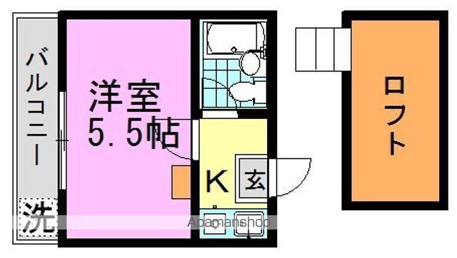 カーサフレスカ(1K/2階)の間取り写真