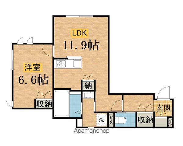 スプリングス八王子へーベルメゾン(1LDK/1階)の間取り写真