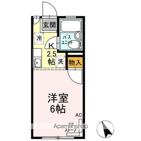 ベル・エポック(1K/2階)の間取り写真