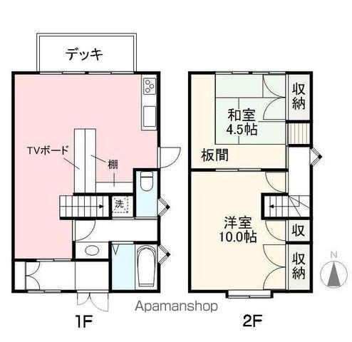 高松琴平電鉄琴平線 栗林公園駅 徒歩5分 2階建 築54年(2LDK)の間取り写真