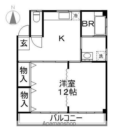 正和マンション(2DK/4階)の間取り写真