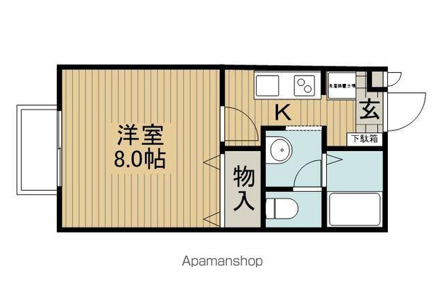 セジュール丁田A棟(1K/1階)の間取り写真