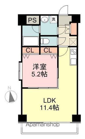 パークサイドレジデンス榴岡(1LDK/1階)の間取り写真