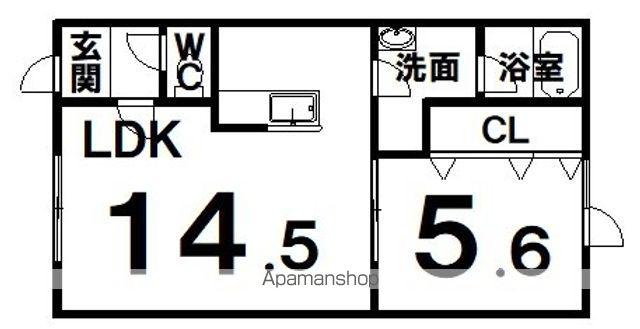 EVER LASTING QUATORZE(1LDK/1階)の間取り写真