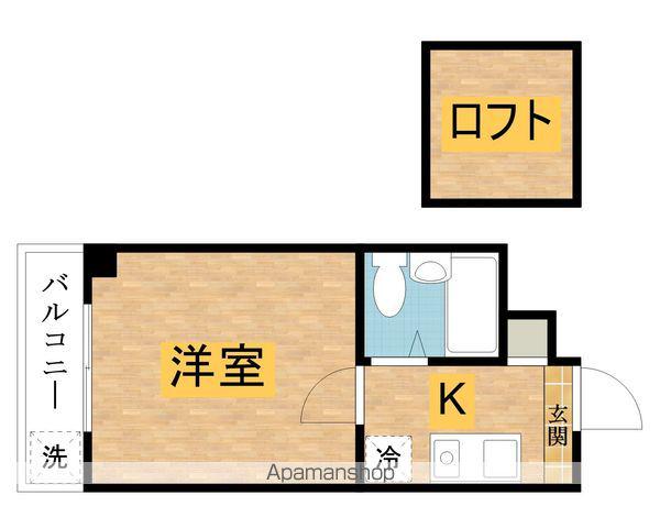 シャトーレ18(1K/5階)の間取り写真