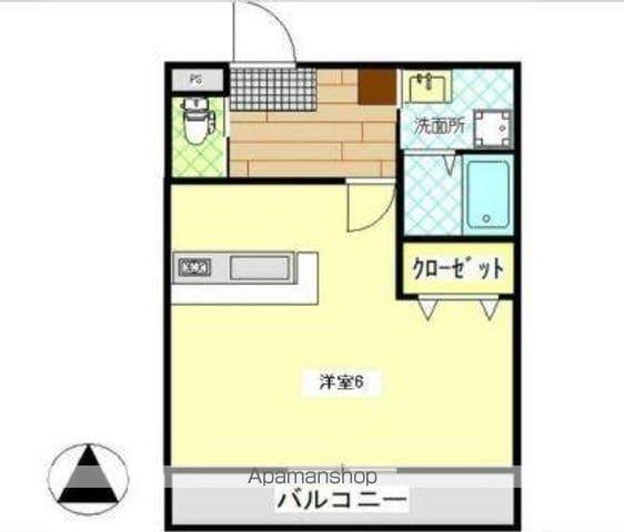 ドルフィン松縄(ワンルーム/6階)の間取り写真