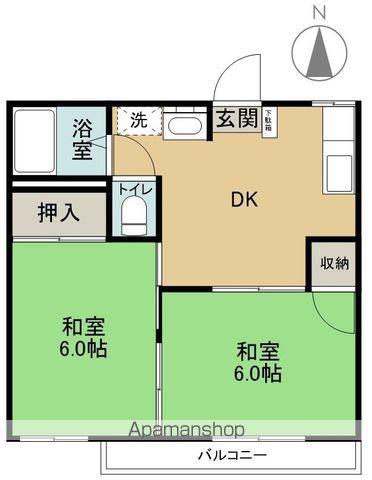 コーポラスSK(2DK/2階)の間取り写真