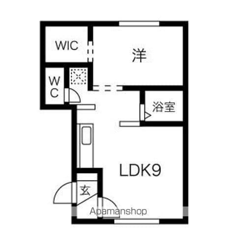グランメール学園前(1LDK/4階)の間取り写真