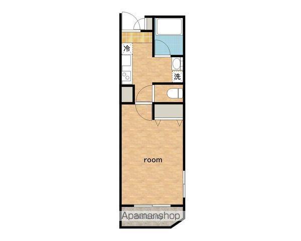 ブライト日根野Ⅱ(1K/4階)の間取り写真