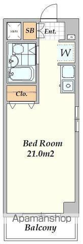 シントミプラザ新宿(ワンルーム/3階)の間取り写真