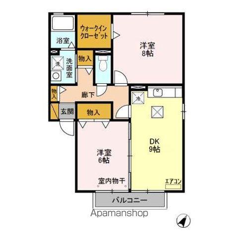 セピアコートⅡ(2DK/1階)の間取り写真