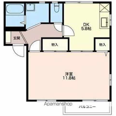 フレグランスあんじゅAB(1DK/2階)の間取り写真