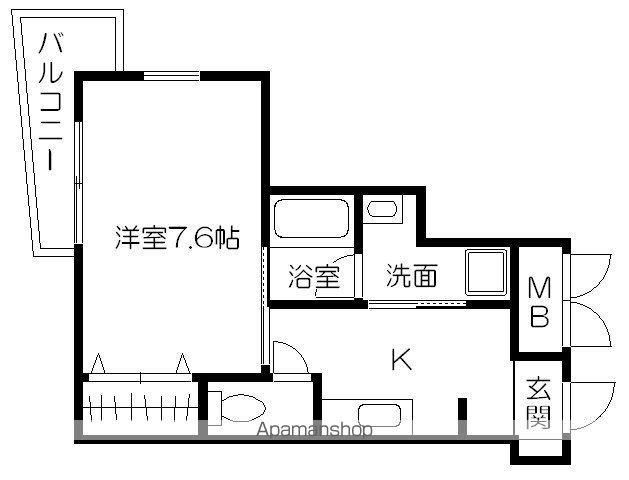 ピアハウス(1K/1階)の間取り写真