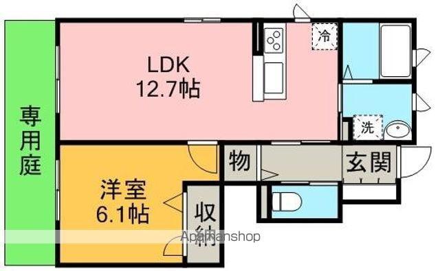 エクラージュ(1LDK/1階)の間取り写真