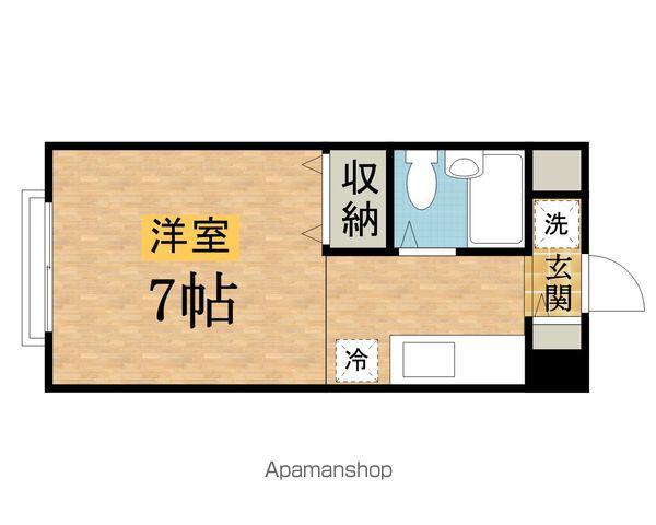 メヌエットイソマ(ワンルーム/3階)の間取り写真