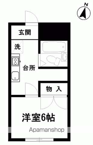 山良コーポ(1K/1階)の間取り写真