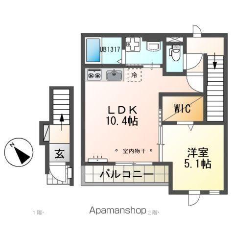 リオグランデ(1LDK/2階)の間取り写真