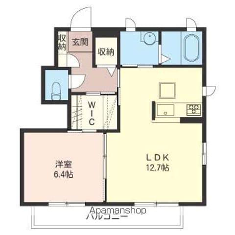 MSコートC棟(1LDK/1階)の間取り写真