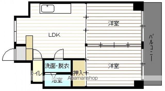 第3沖ビル(2LDK/3階)の間取り写真