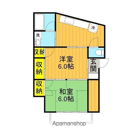 モーニングコーポ(2K/1階)の間取り写真