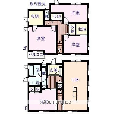 山陽本線 東尾道駅 徒歩40分 2階建 築23年(4LDK)の間取り写真