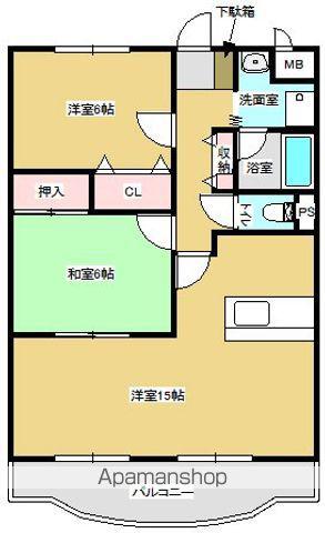 プレジール(2LDK/1階)の間取り写真