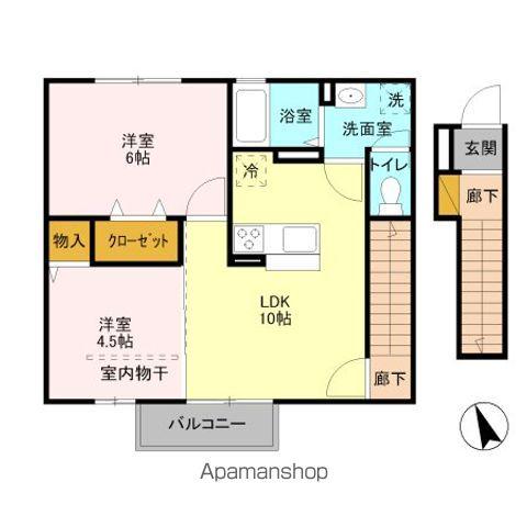 アルヴィータ(2LDK/2階)の間取り写真