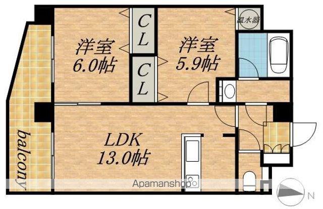 ソールタワー近代美術館(2LDK/9階)の間取り写真