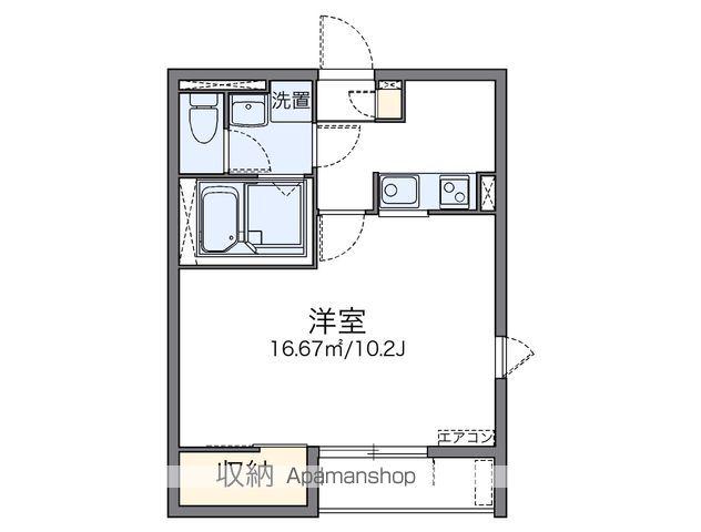 レオネクストSⅠ(1K/2階)の間取り写真