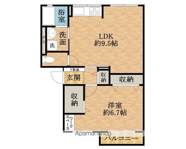 エムズ黒鳥A棟(1LDK/2階)の間取り写真