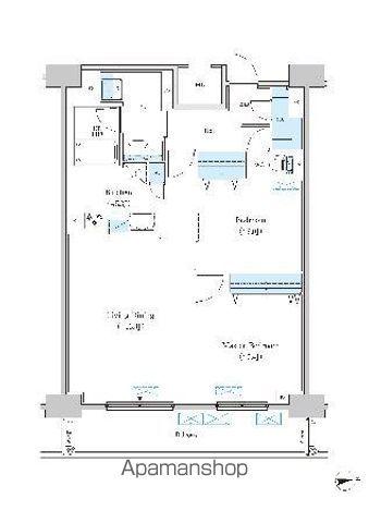 ロイジェント日吉Ⅱ(2LDK/13階)の間取り写真