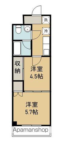 クレールコート(2K/4階)の間取り写真