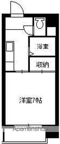 ステップイン金満(1K/4階)の間取り写真