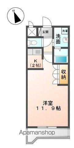 ラ・メゾン・K(1K/2階)の間取り写真