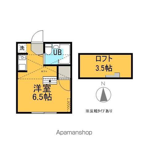 メゾン岡の宮C(ワンルーム/1階)の間取り写真