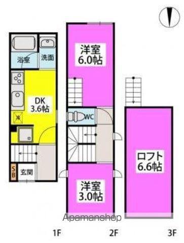 鹿児島本線 笹原駅 徒歩10分 2階建 築9年(2SDK)の間取り写真