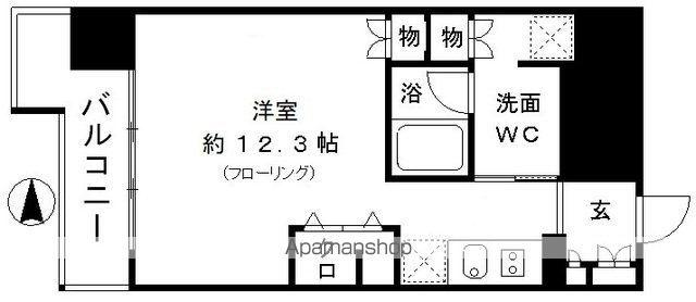 レジディア東桜2(ワンルーム/3階)の間取り写真
