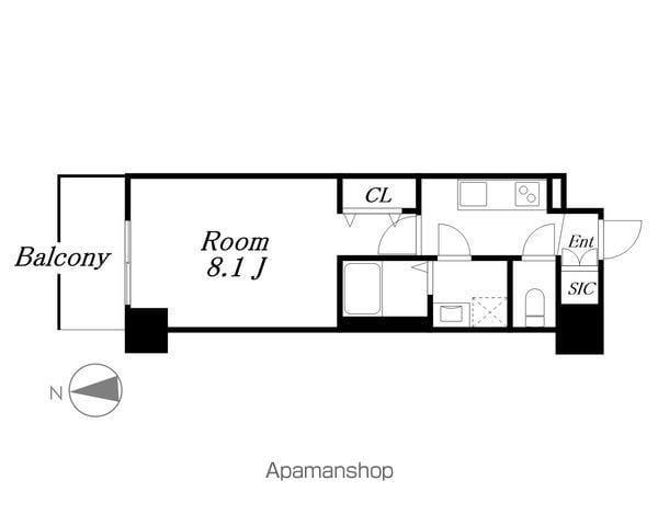 プレイズシード名駅北(1K/5階)の間取り写真