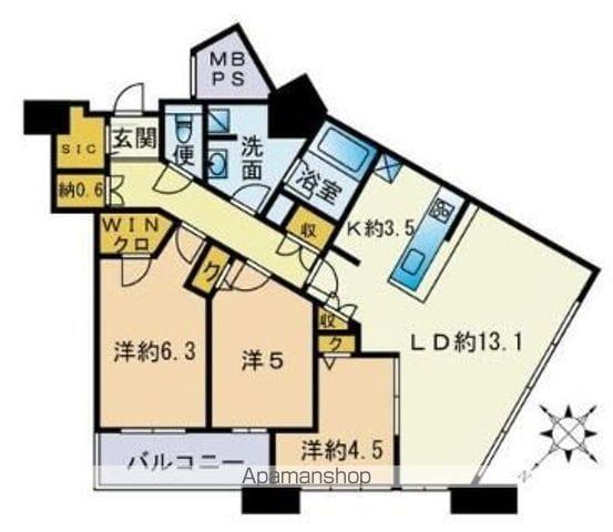 アイタワー(3LDK/3階)の間取り写真