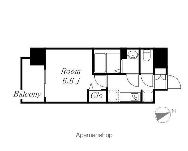 アステリ鶴舞トゥリア(1K/7階)の間取り写真