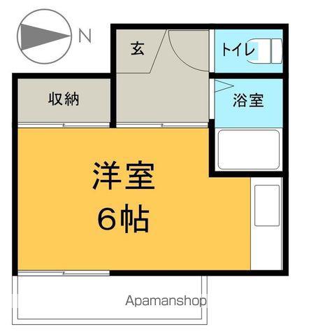 アルペン山彦(ワンルーム/2階)の間取り写真